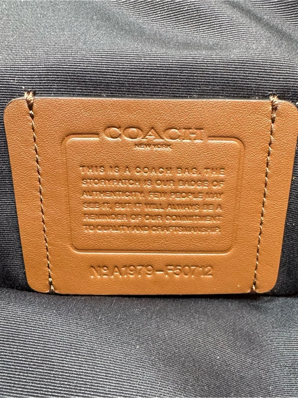 Coach Graham Brown Leather Laptop Messenger Bag Tote with Black Handles Strap.